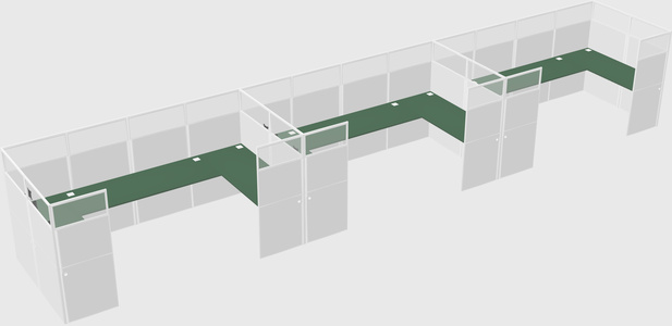 U-shaped cubicle