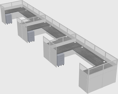 U-shaped cubicle