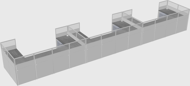 U-shaped cubicle
