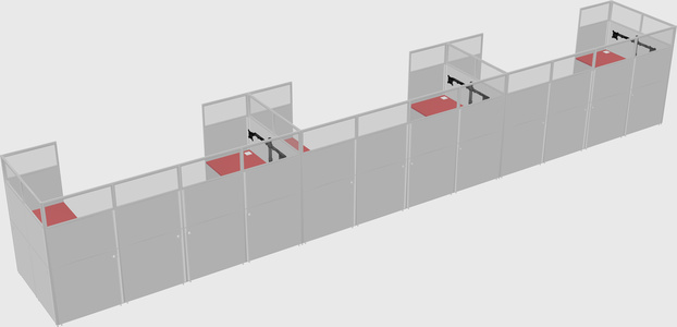 U-shaped cubicle