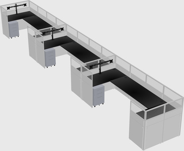 U-shaped cubicle