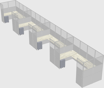 U-shaped cubicle