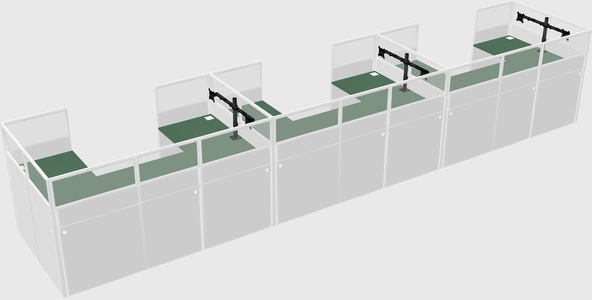 U-shaped cubicle