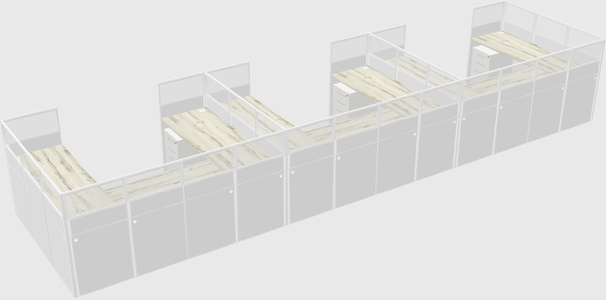 Cabine en u