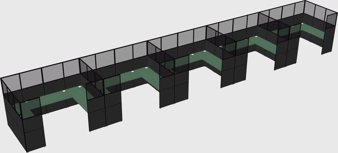 U-shaped cubicle