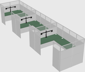 U-shaped cubicle