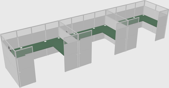 U-shaped cubicle