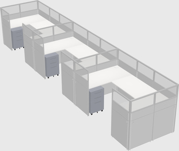 U-shaped cubicle