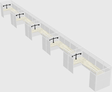 U-shaped cubicle