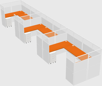 U-shaped cubicle