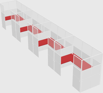 U-shaped cubicle