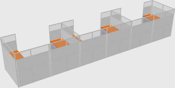 U-shaped cubicle
