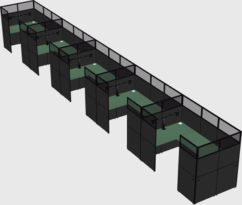 U-shaped cubicle