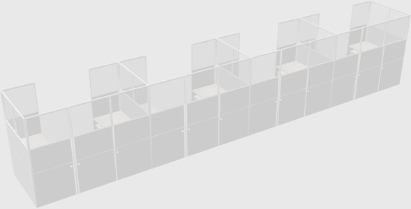 U-shaped cubicle