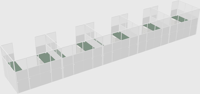 U-shaped cubicle