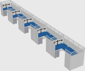 U-shaped cubicle