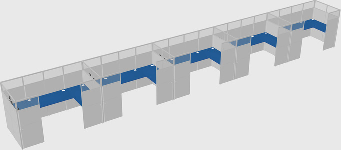 U-shaped cubicle