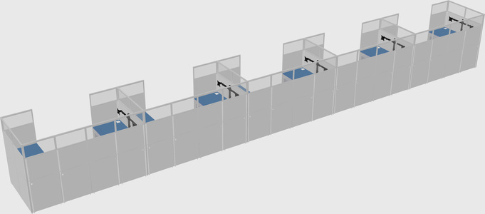 U-shaped cubicle