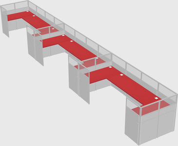U-shaped cubicle