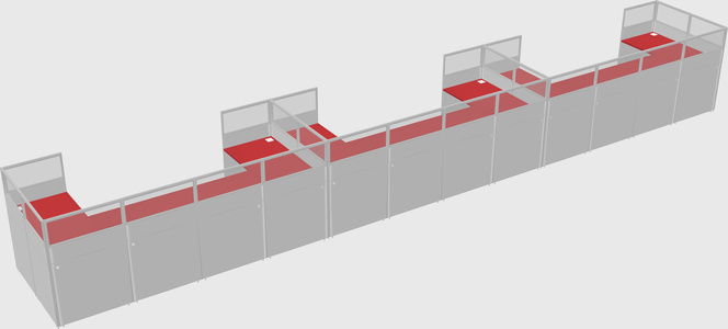 U-shaped cubicle