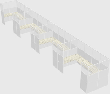 U-shaped cubicle