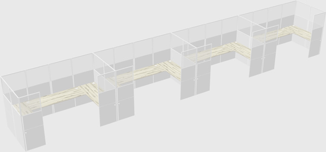 U-shaped cubicle