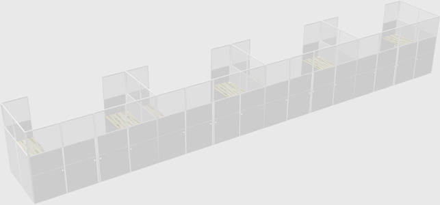 U-shaped cubicle