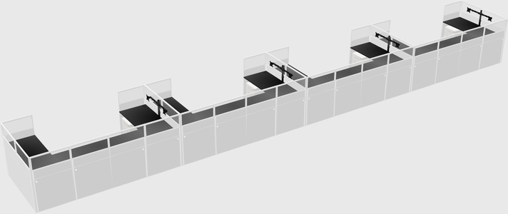 U-shaped cubicle