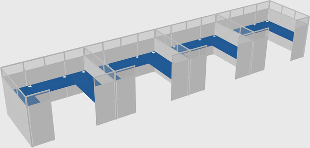 U-shaped cubicle