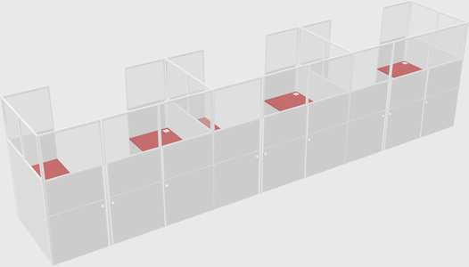 U-shaped cubicle