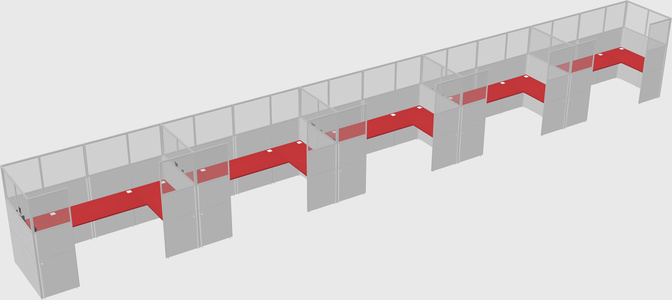 U-shaped cubicle