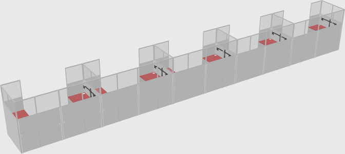 U-shaped cubicle