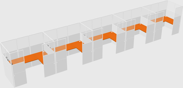U-shaped cubicle