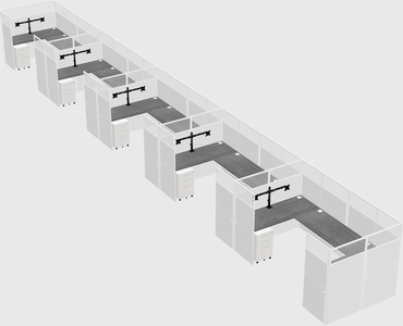U-shaped cubicle