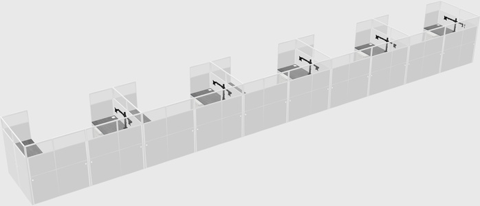 U-shaped cubicle