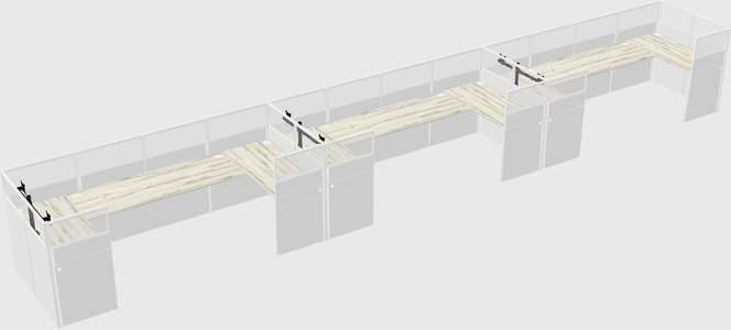 U-shaped cubicle