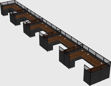 U-shaped cubicle