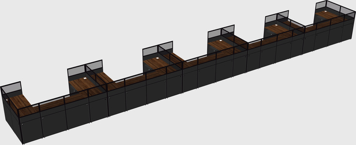 U-shaped cubicle