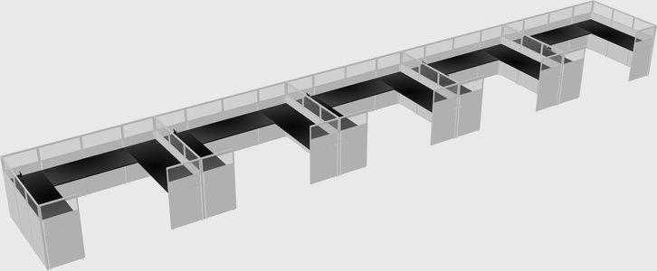 U-shaped cubicle