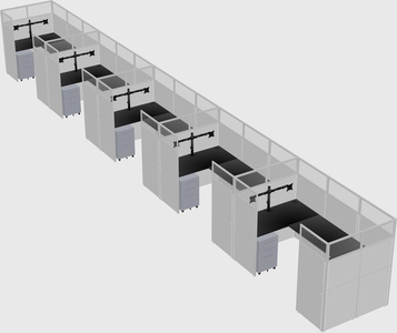 U-shaped cubicle