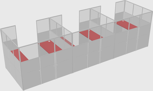 U-shaped cubicle