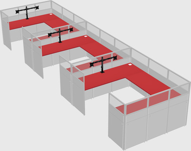 U-shaped cubicle