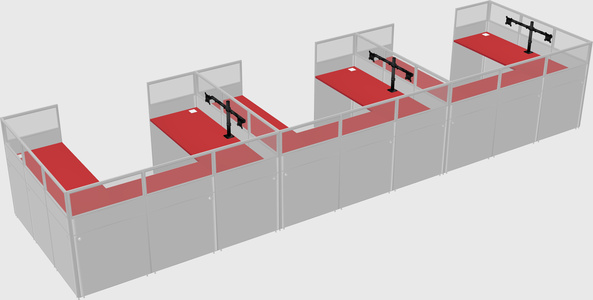 U-shaped cubicle