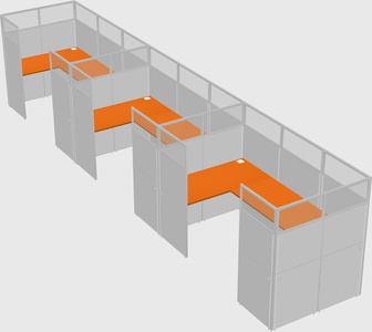 U-shaped cubicle
