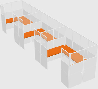 U-shaped cubicle
