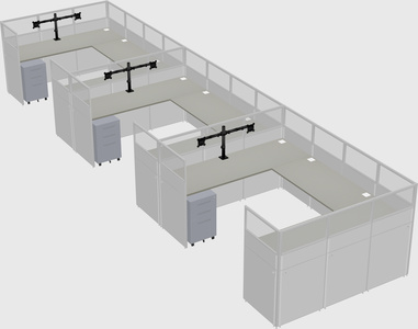 U-shaped cubicle