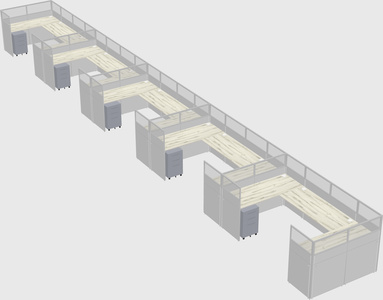 U-shaped cubicle