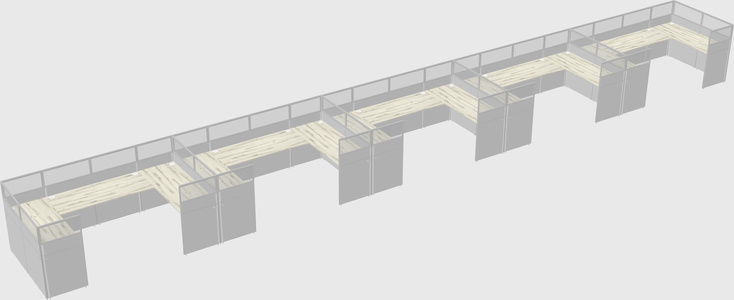 U-shaped cubicle