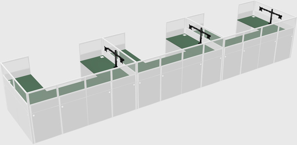 U-shaped cubicle