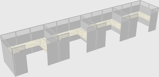 U-shaped cubicle